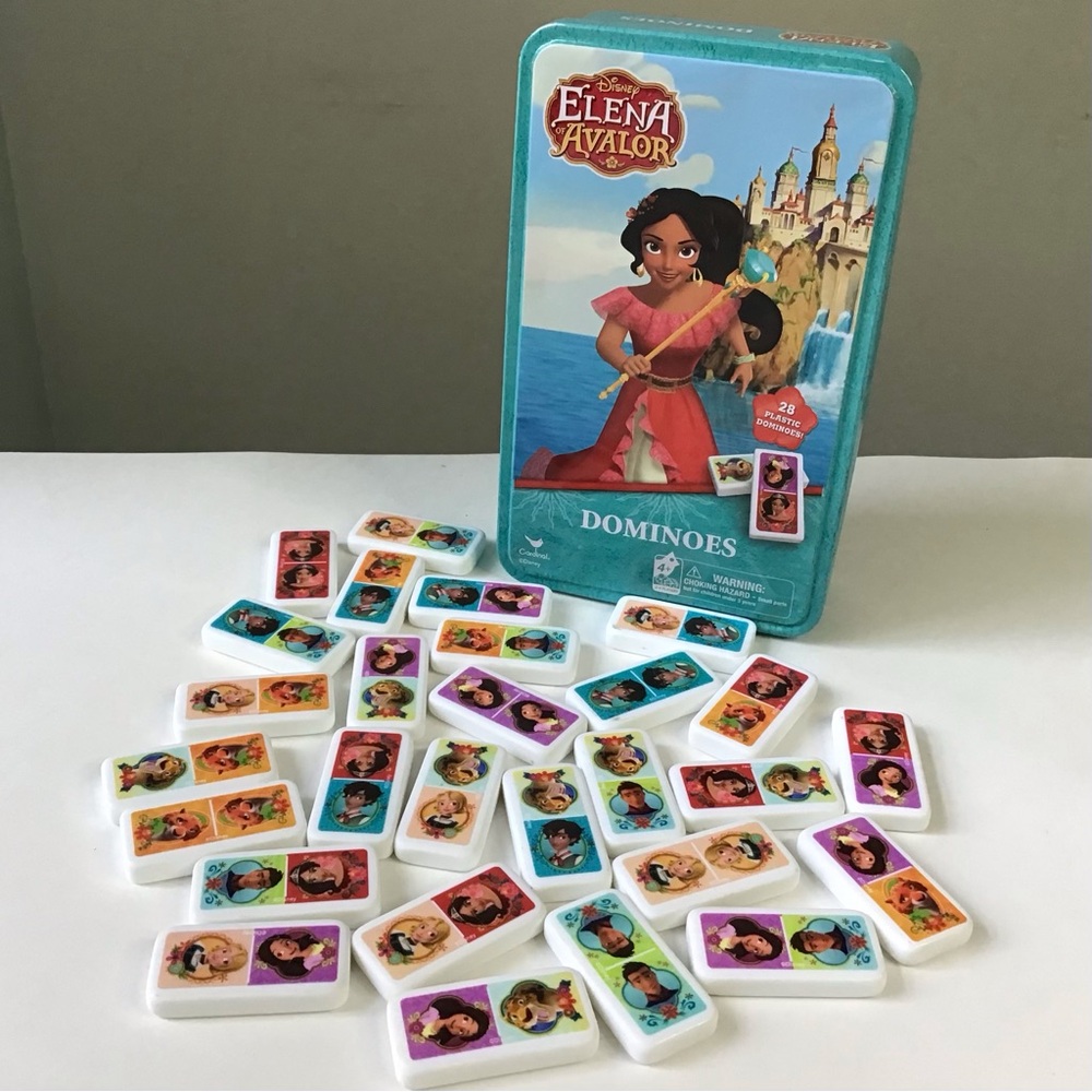 Disney Elena of Avalor Dominoes Game 28 Tiles in Collectible Tin by Cardinal